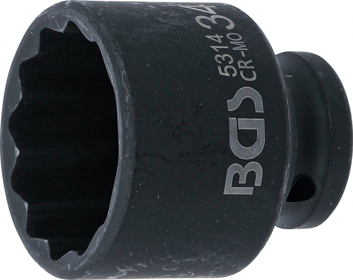 Galvutė smūginė | 12 kampų | 12,5 mm (1/2") | 34 mm (5314)