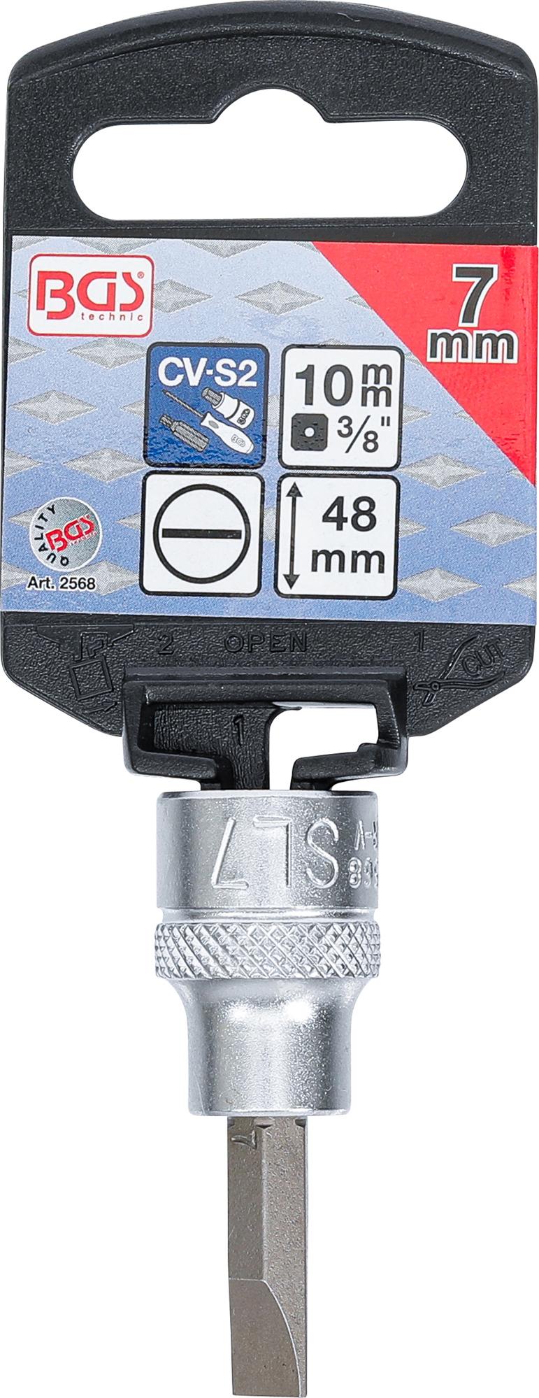 Бита в головке | 10 mm (3/8") | Шлицевая SL 7 mm