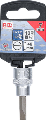 Бита в головке | 10 mm (3/8") | Шлицевая SL 7 mm