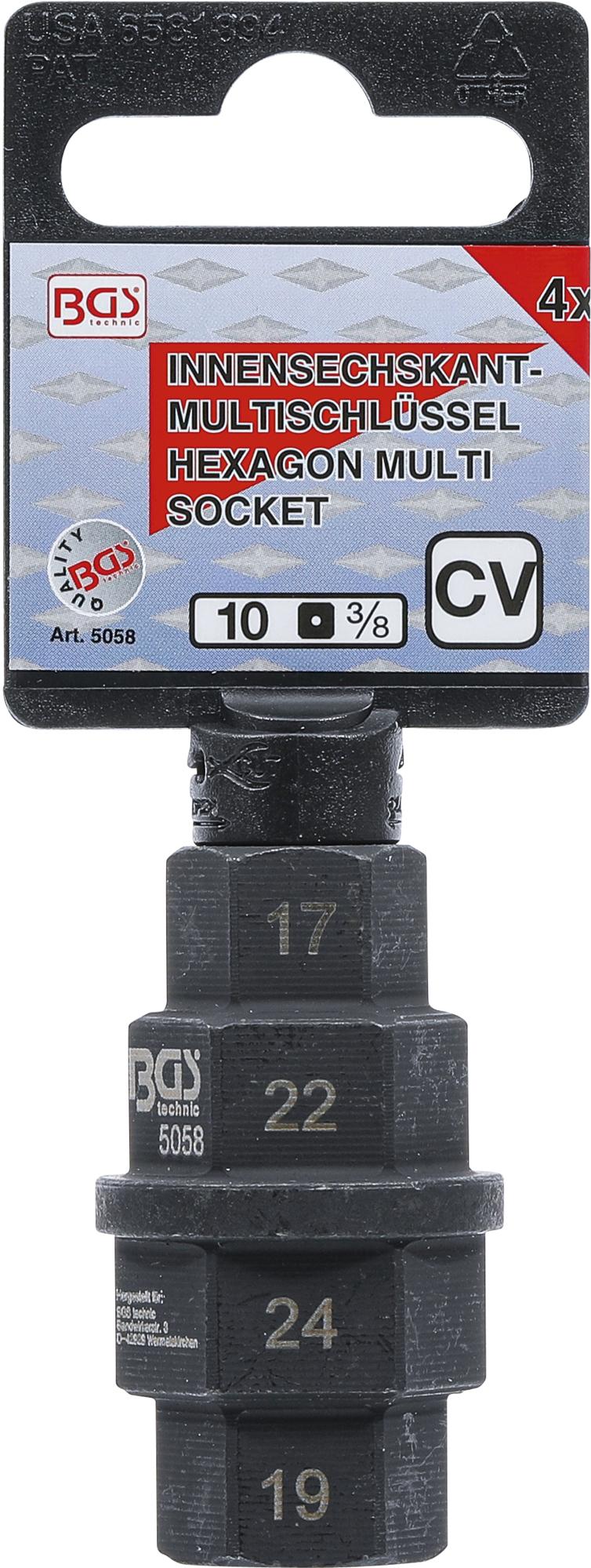 Специальная головка | 10 mm (3/8") | 17 - 19 - 22 - 24 mm