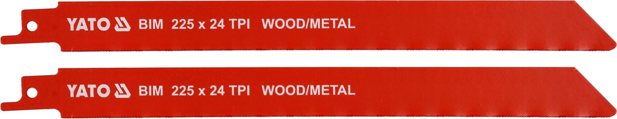 SABRE SAW BLADES BIM 225MM 2PCS 24TPI (YT-33934)