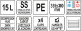 Termosas maisto transportavimui apvalus | 15l (YG-09225)