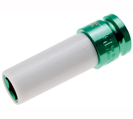 Galvutė smūginė ilga plonasienė | su plastikine apsauga | 12,5 mm (1/2") | 15 mm (7207)