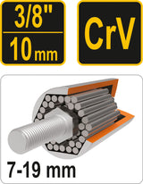 Galvutė universali ilga | 10 mm (3/8") | 7 - 19 mm (53002)
