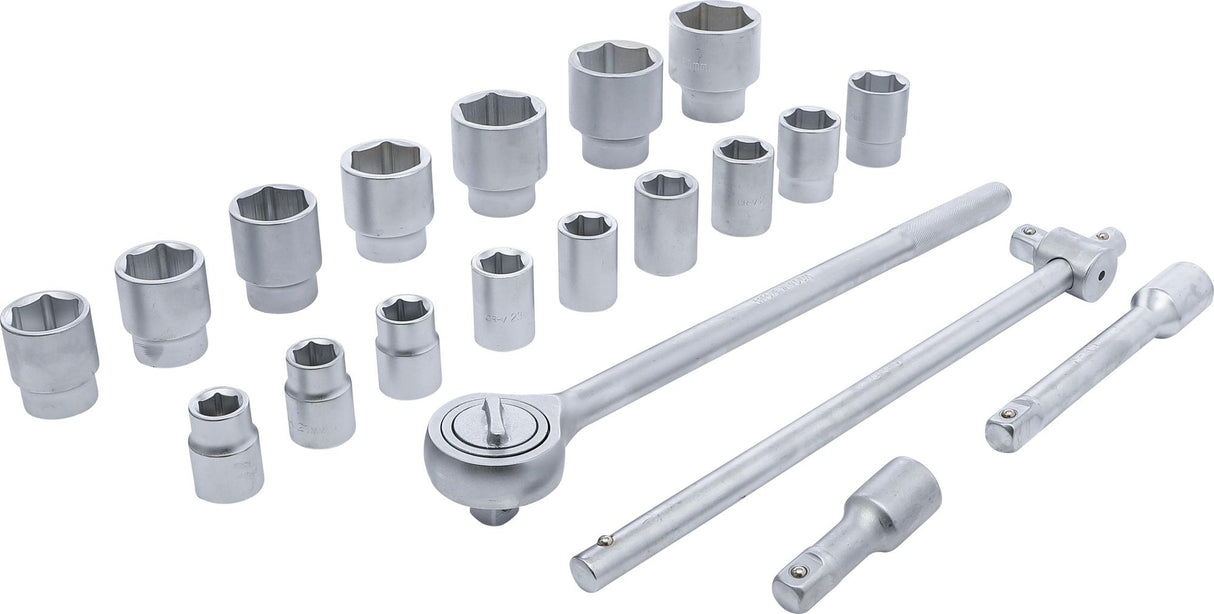 SOCKET SET | 20 MM (3/4") DRIVE | 19-50 MM | 20 PCS. (1202)