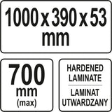 Šablonas virtuvinio stalviršio sujungimams | 1000 x 390 x 53 mm (YT-70890)