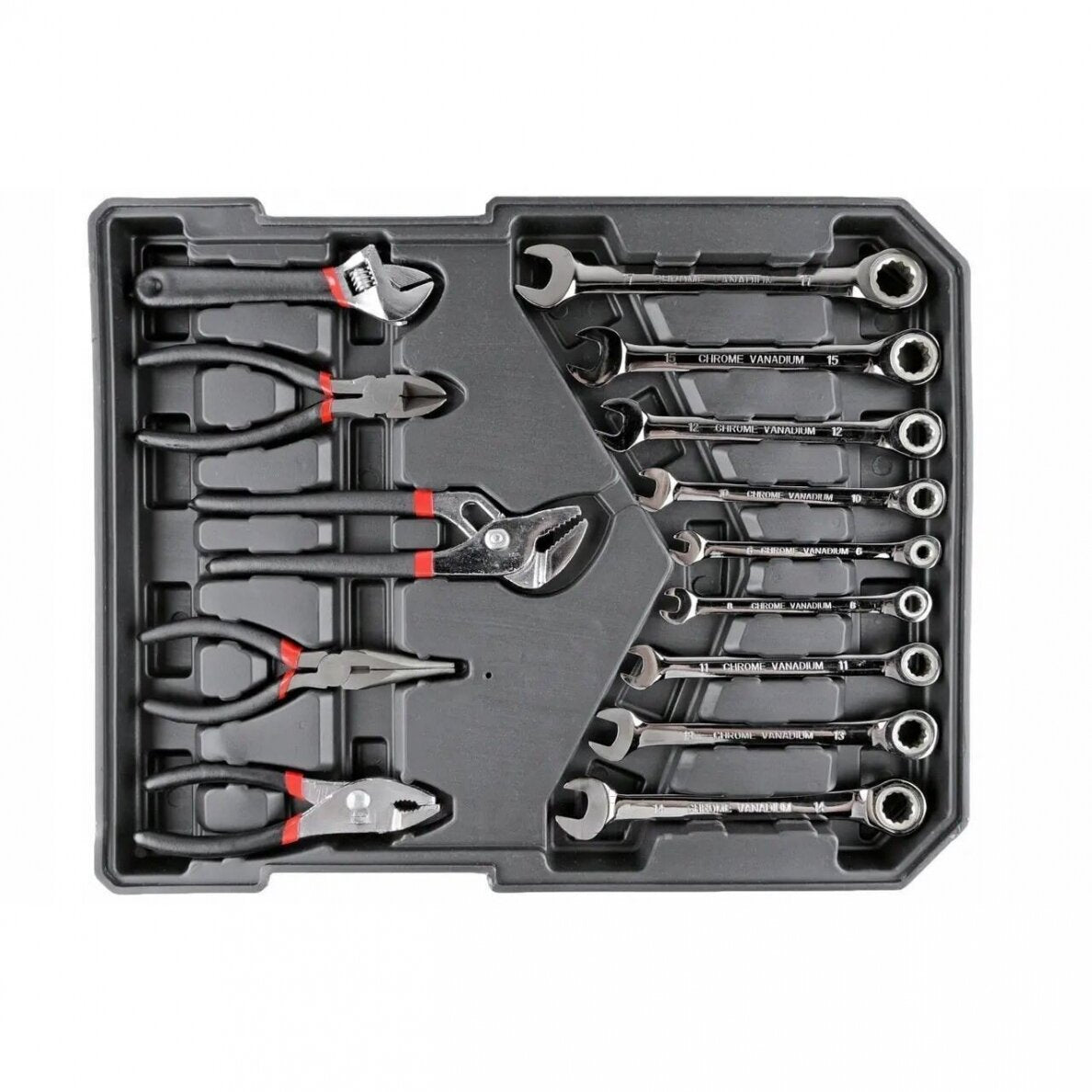 TOOL SET IN ALUMINIUM CASE | RATCHETING WRENCHES | WITH WHEELS | 188 PCS. (SK58288)