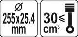 Peilis trimeriui / žoliapjovei | TCT / 40T | 25.4 x 255 mm (YT-85150)