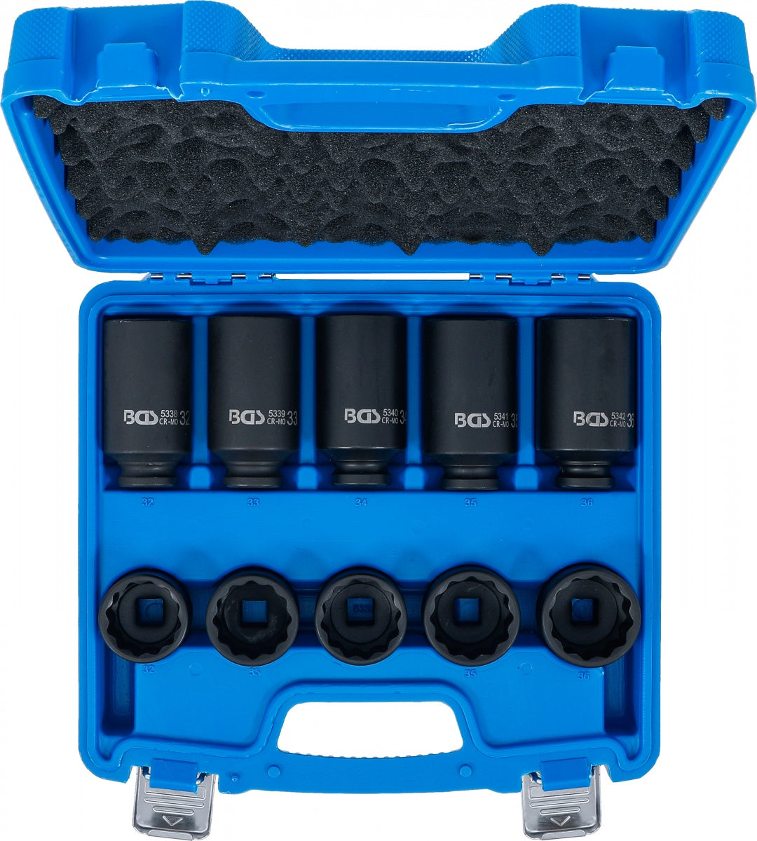 IMPACT SOCKET SET | 12-POINT | 12.5 MM (1/2") DRIVE | 32 - 36 MM | 10 PCS. (5330)