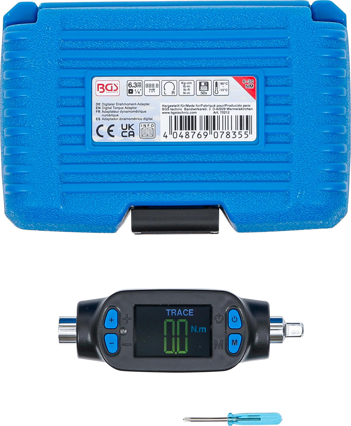 Skaitmeninis sukimo momento adapteris | 6.3 mm (1/4") | 6 - 30 Nm (70212)