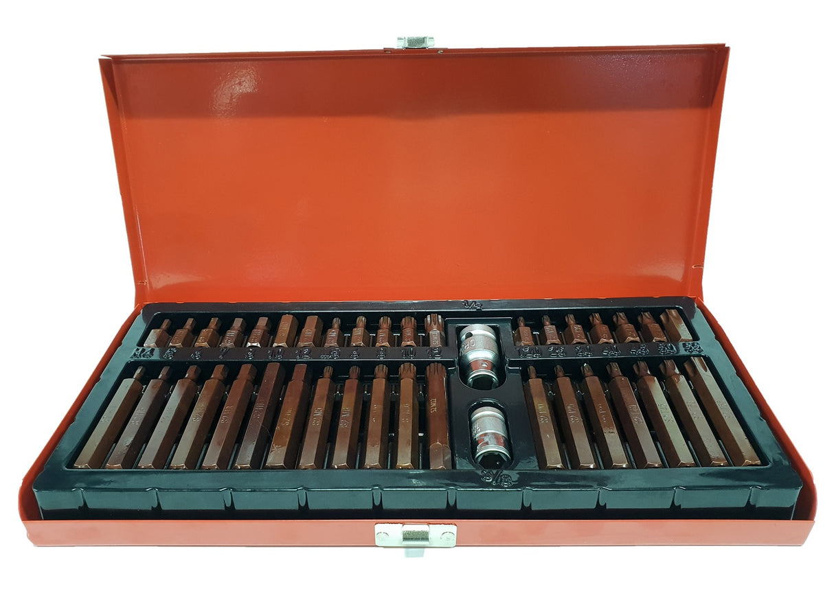 Antgalių rinkinys S2 | torx/hex/spline | 40 vnt. (H393340)