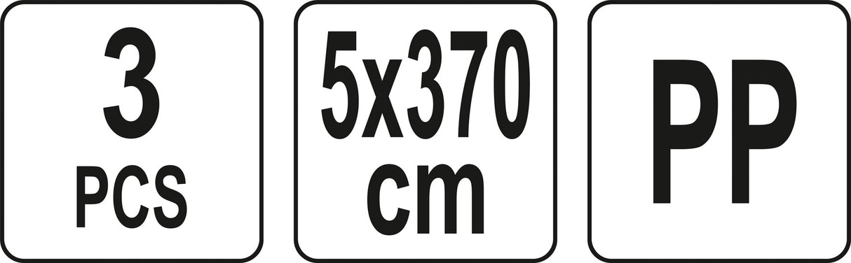 Baldų nešimo diržai | 5X370 cm | 3 vnt. (YT-74261)