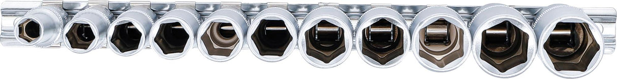 Ilgų galvučių rinkinys, šešiakampės | 10 mm (3/8") | 8 - 19 mm | 11 vnt. (2222)