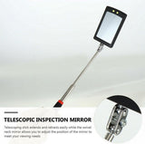 Teleskopinis kvadratinis veidrodis | 285 - 870 mm | su 2 Led (9302V)