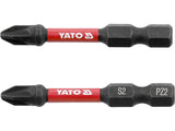 Биты ударные | 6,3 mm (1/4") | S2 | крестовые PZ2 | 2 шт.