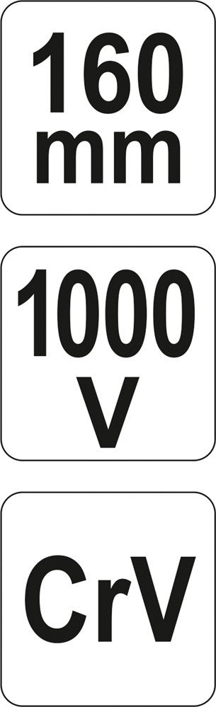 Replės aukštos įtampos laidams tiesios 160mm, VDE 1000V (YT-21154)