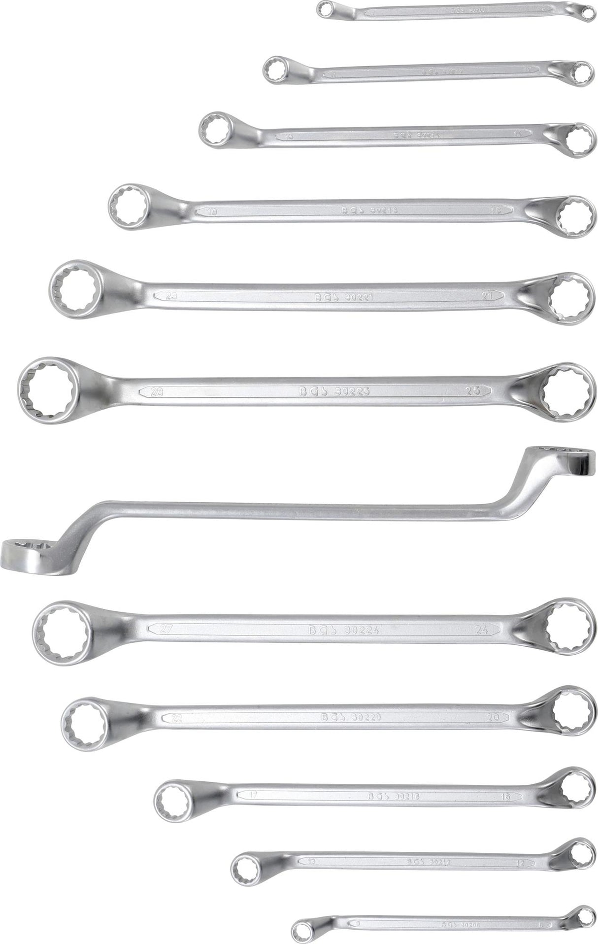 DOUBLE RING SPANNER SET | DEEP OFFSET ENDS | 6 - 32 MM | 12 PCS. (30200)
