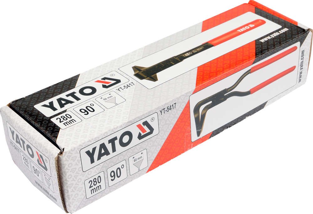 Lakštinio metalo lankstymo žnyplės | išlenktos 90° | 280 mm (YT-5417)