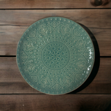 PLATE SALSA | GREEN | GLOSSY | CERAMIC | Ø27CM (69986)