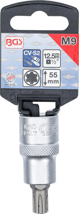 BIT SOCKET | 12.5 MM (1/2") DRIVE | SPLINE (FOR RIBE) M9 (4154)