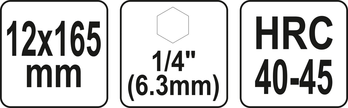 Spiralinis grąžtas medžiui | su hex (1/4") galu | 12 mm (YT-44681)