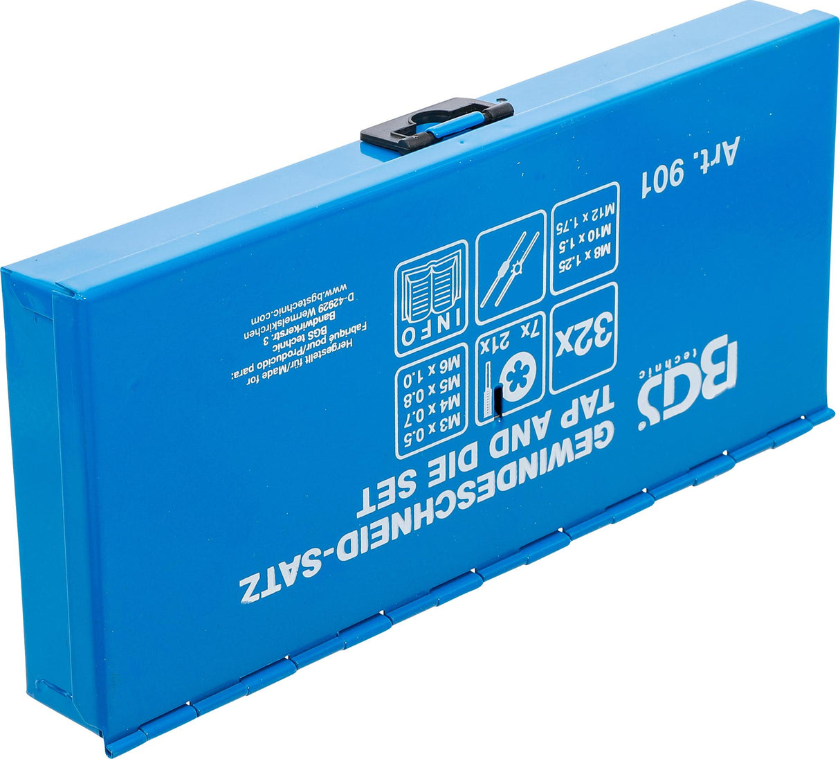 Sriegiklių ir sriegpjovių rinkinys | M3 - M12 | 32 vnt. (901)
