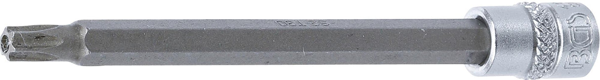 Antgalis įpresuotas į galvutę | ilgis 100 mm | 6.3 mm (1/4") | T-Star su skyle (Torx ) T30 (4203)