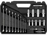 Galvučių ir įrankių rinkinys 1/4" + 3/8" | 92 vnt (YT-38785)