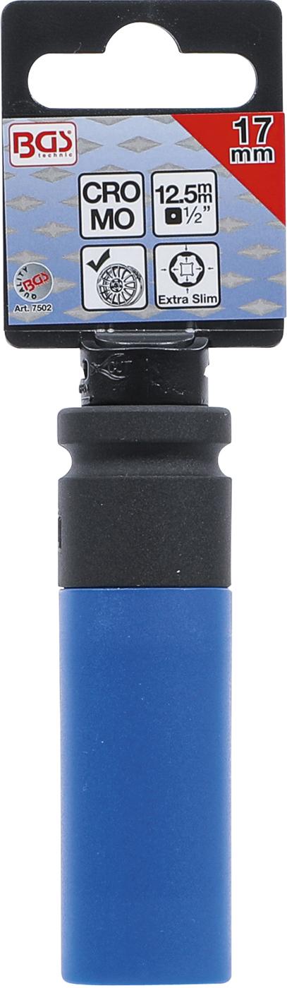 Smūginė galvutė su apsauga | itin siaura | 12,5 mm (1/2") | 17 mm (7502)