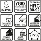 Набор сверл с хвостовиком Hex 6.3 mm (1/4") | универсальные | 4 - 10 mm | 5 шт.
