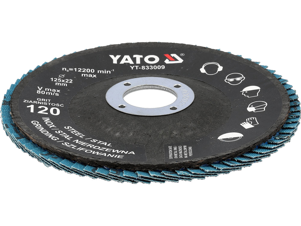 FLAP DISC | 125 MM X 22 | P120 (YT-833009)