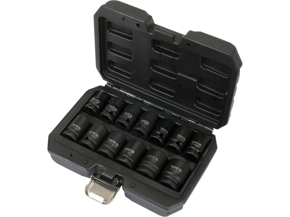 13PCS 1/2"IMPACT SOCKET SET, 6-POINT,STU (YT-10251)
