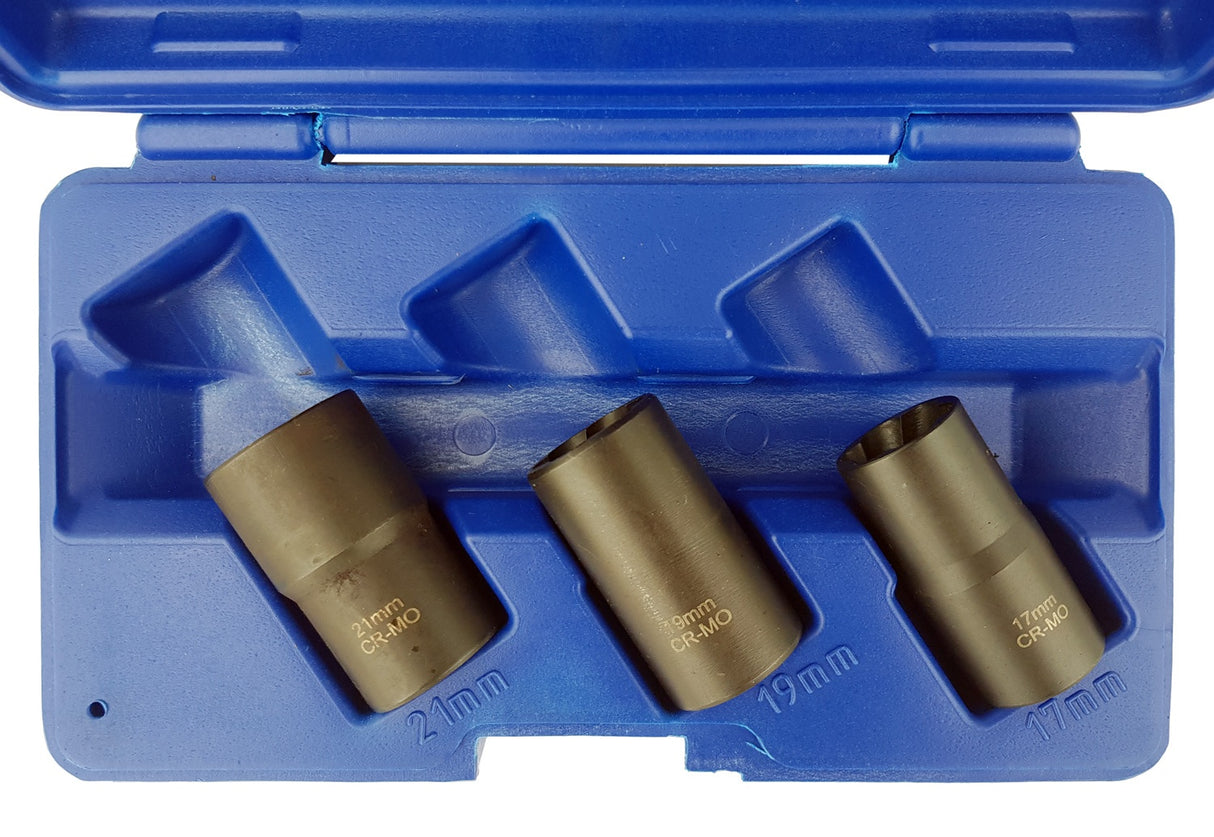 SOCKET SET FOR DAMAGED BOLTS | 17-19-21 MM | 3 PCS. (EH2405)