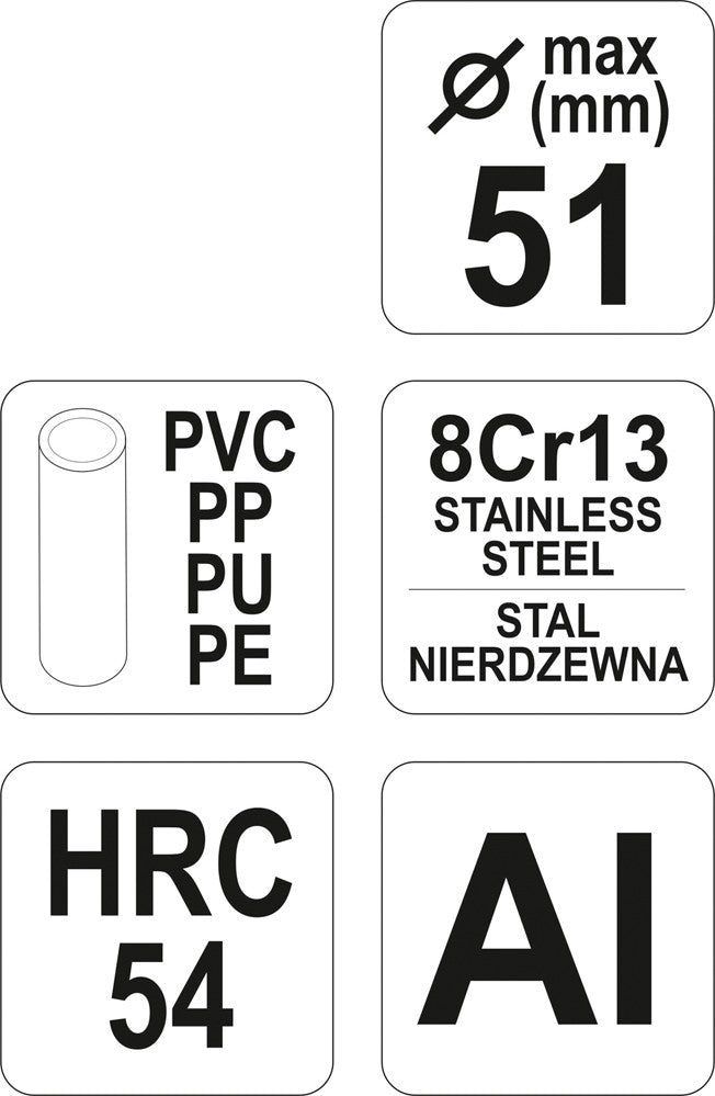 Труборез для PVC | макс. 51 mm