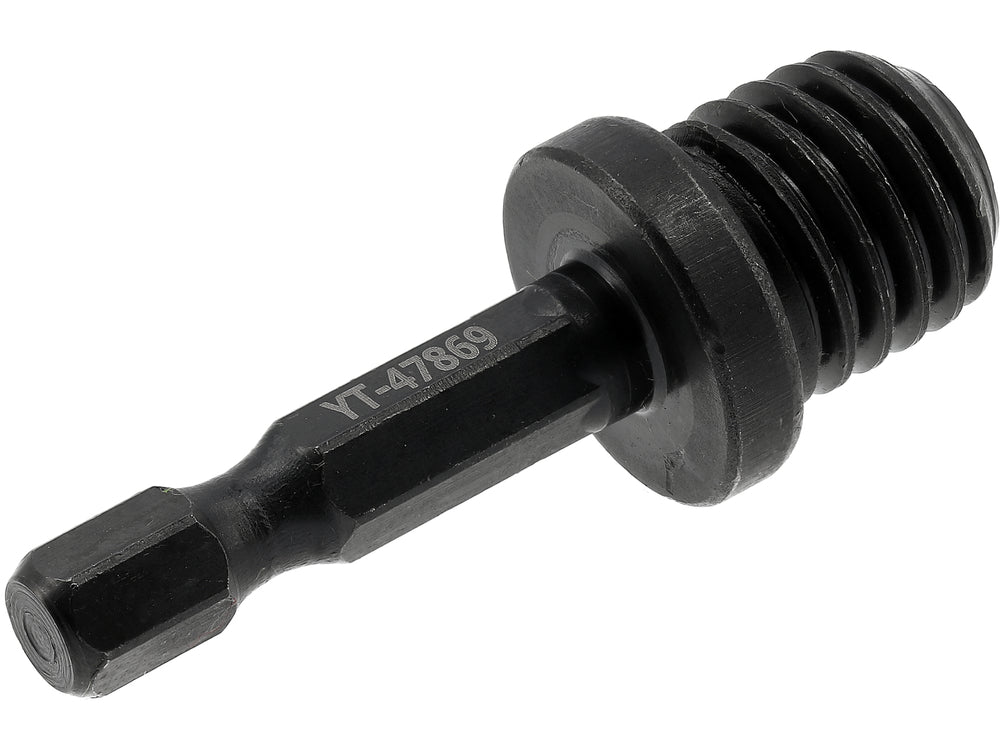Sriegio M14 adapteris į HEX (1/4") 6.3 mm | 47 mm ilgio (YT-47869)