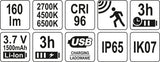 Фонарь налобный | высокий индекс цветопередачи | CRI96+ | LI-ION 3.7V