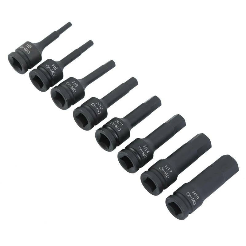IMPACT BITS | 12.5 MM (1/2") | HEX | 5 - 19 MM | 8 PCS. (S1100)
