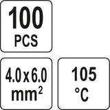 HEAT SHRINK SOLDER SLEEVES 4-6MM2 100PCS (YT-81454)