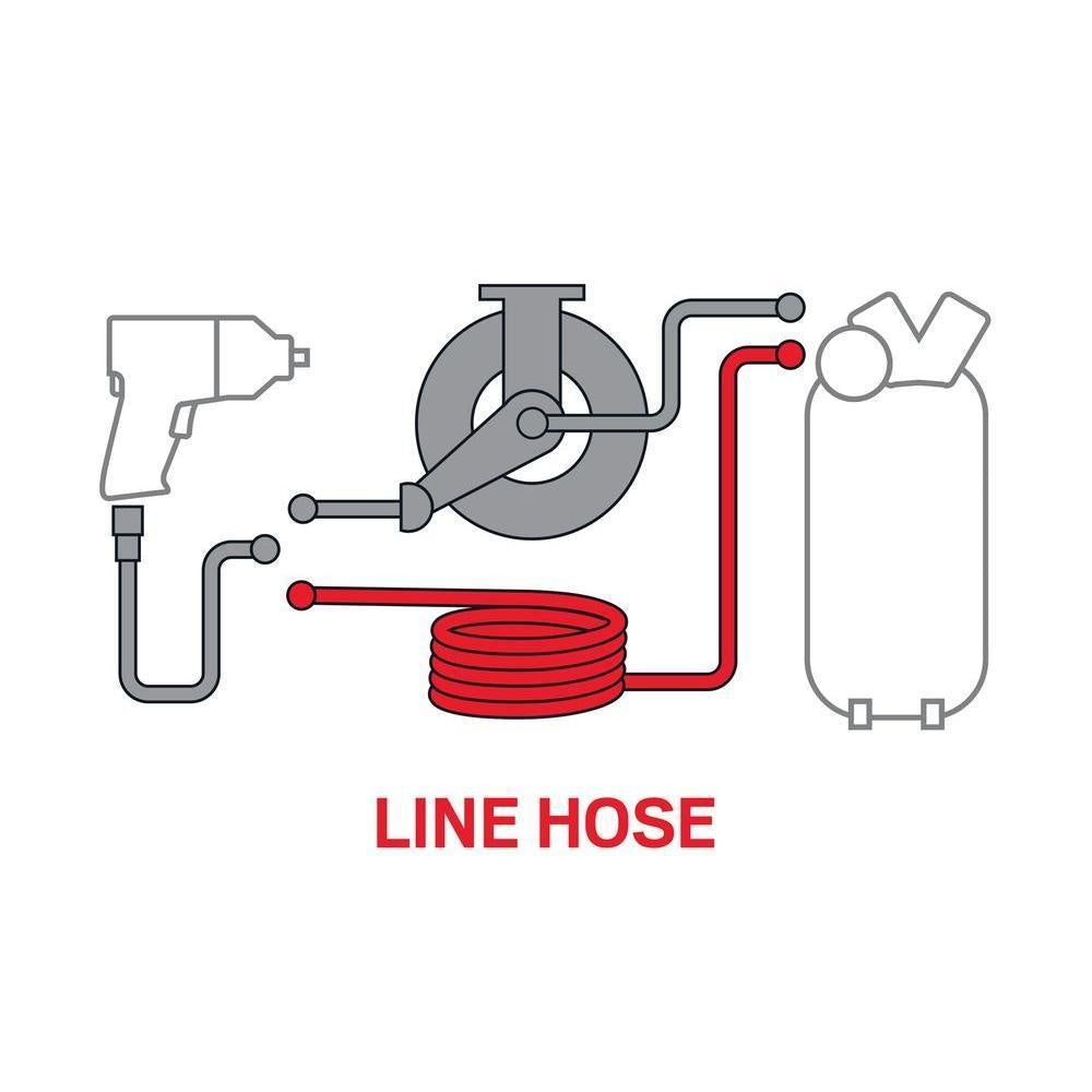 AIR HOSE WITH SLEEVES | 10 MM X 16 MM X 30 M | RUBBER+ (AH100)