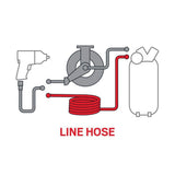 AIR HOSE WITH SLEEVES | 10 MM X 16 MM X 30 M | RUBBER+ (AH100)