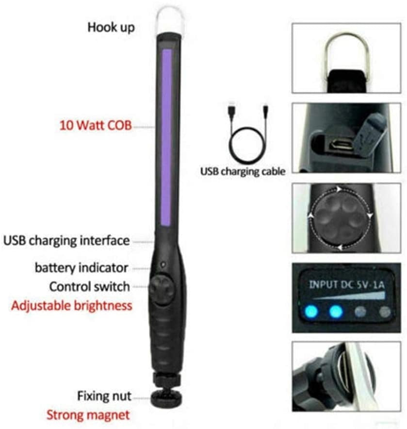 UV COB STERILIZATION DISINFECTION LAMP ULTRAVIOLET | ULTRA SLIM TYPE | UVC 6 LED | USB (S580-UVC)