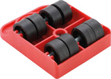 Plastikiniai transportavimo ratukai | 80 x 105 x 30 mm | 150 kg (80340B)