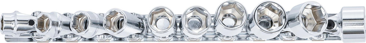 Universalus galvučių komplektas šarnyrinis, šešiakampis | 10 mm (3/8") | 10 - 19 mm | 10 vnt. (205)