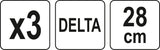 ABRASIVE MESH FOR DELTA 28CM 3PCS P180 (YT-846153)