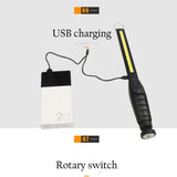 COB-LED darbo lempa | itin plokščio tipo | daug padėčių | USB + 220V maitinimo blokelis (CSW580)