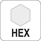 L tipo atsuktuvas HEX su rankena 6 mm (YT-05577)