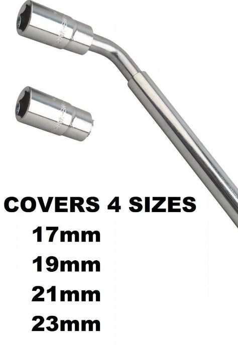 TELESCOPIC WHEEL WRENCH PROFI | CR-V | 12.5 MM (1/2") | 21/23+17/19 MM | 3 PCS. (ES-1719)