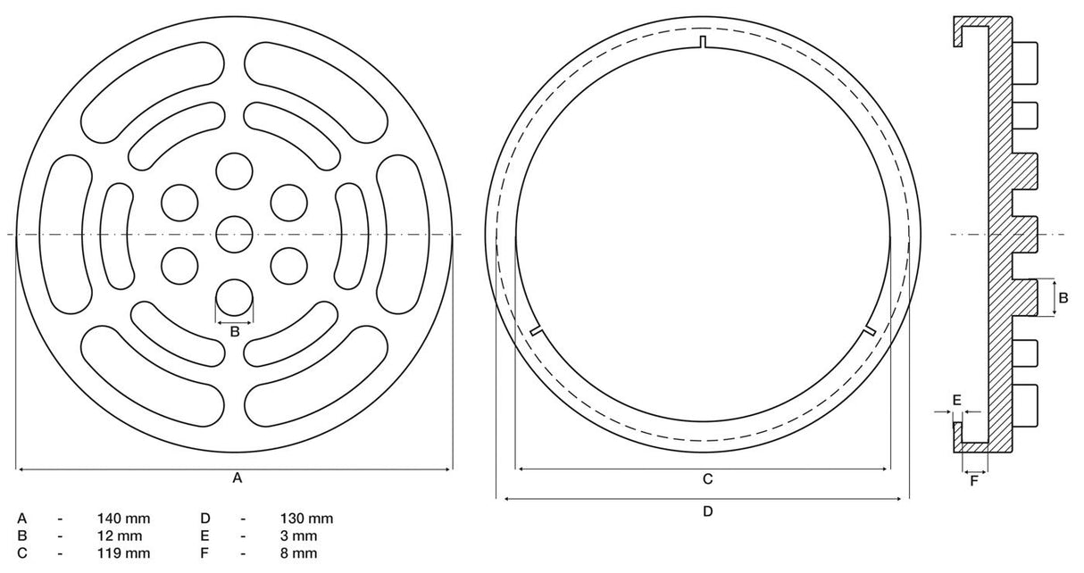 Резиновая подушка | для автоподъёмников | Ø 140 mm