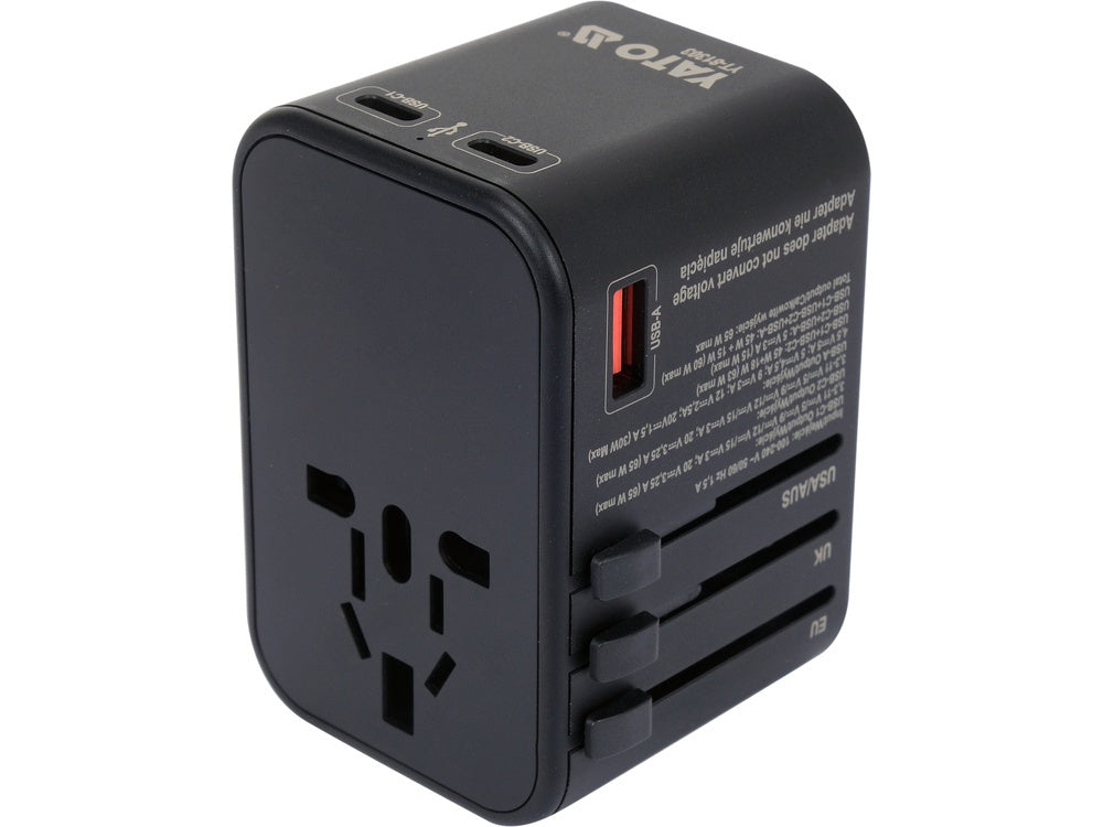 Путешествующий адаптер | универсальный | более 150 стран / USB-C PD 65W