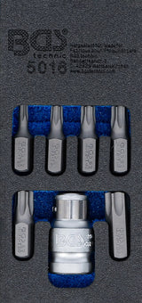 Antgalių komplektas | 10 mm (3/8") | T-Star (Torx) | 7 vnt. (5016)